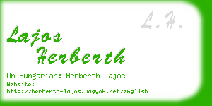 lajos herberth business card